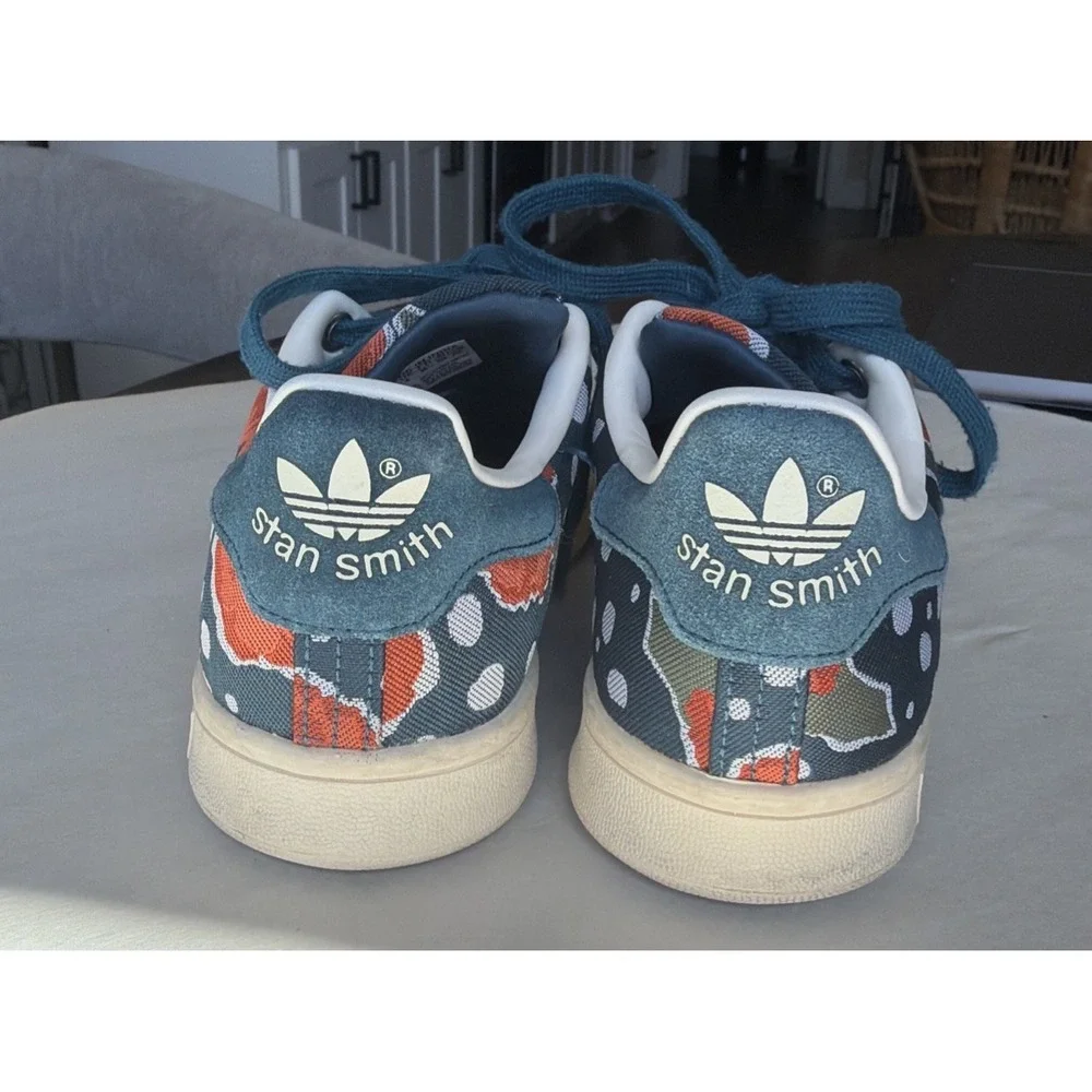 Adidas Stan Smith Womens Floral Sneakers Shoes Red Blue White Size 5.5 S32255‎